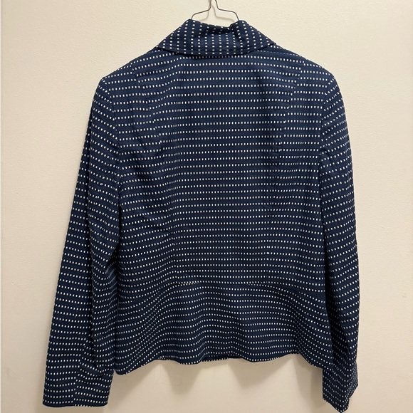 Rafaella Blue and White Polka Dot Striped Blazer Size 10 Excellent Condition - Picture 3 of 9